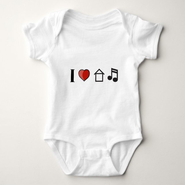 Jag älskar husmusik tee shirt (Framsida)