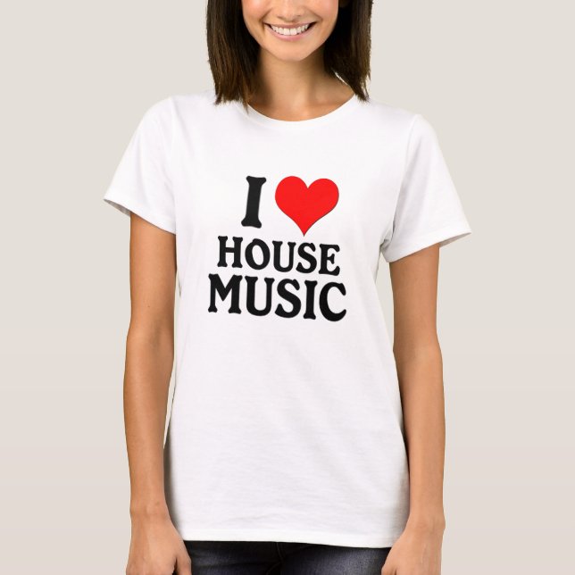 JAG ÄLSKAR HUSMUSIK TEE SHIRT (Framsida)