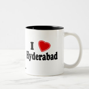 Jag älskar Hyderabad Två-Tonad Mugg