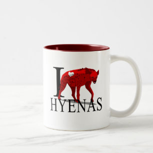 Jag älskar Hyenasmuggar Två-Tonad Mugg