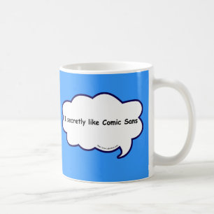 Jag älskar i hemlighet tecknad sans! kaffemugg
