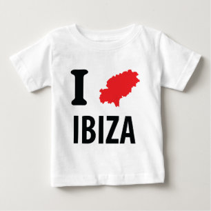 Jag älskar Ibiza drar upp konturernaa av symbolen Tee Shirt
