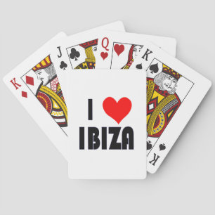 Jag älskar Ibiza som leker kort Spelkort