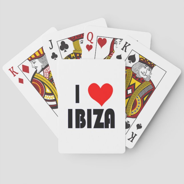 Jag älskar Ibiza som leker kort Spelkort (Baksidan)
