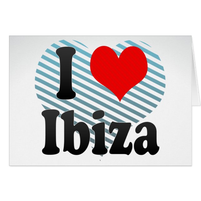 Jag älskar Ibiza, Spanien. Mig Encanta Ibiza, OBS Kort (Framsidan Horizontal)