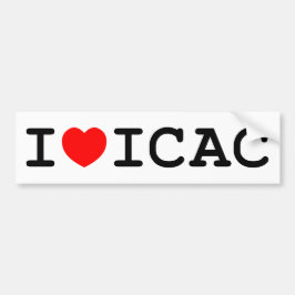 Jag älskar ICAC-bildekalet Bildekal