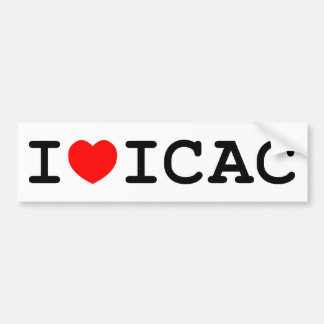 Jag älskar ICAC-bildekalet Bildekal