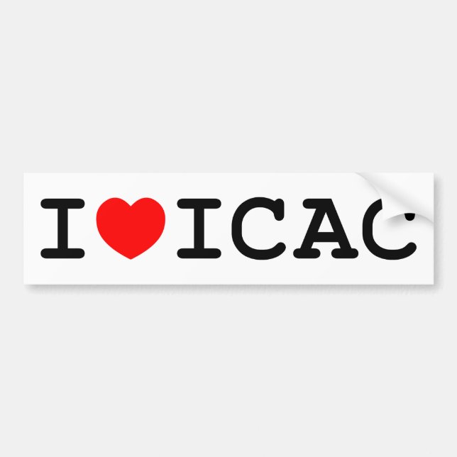 Jag älskar ICAC-bildekalet Bildekal (Framsidan)