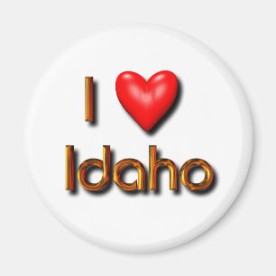 Jag älskar Idaho Magnet