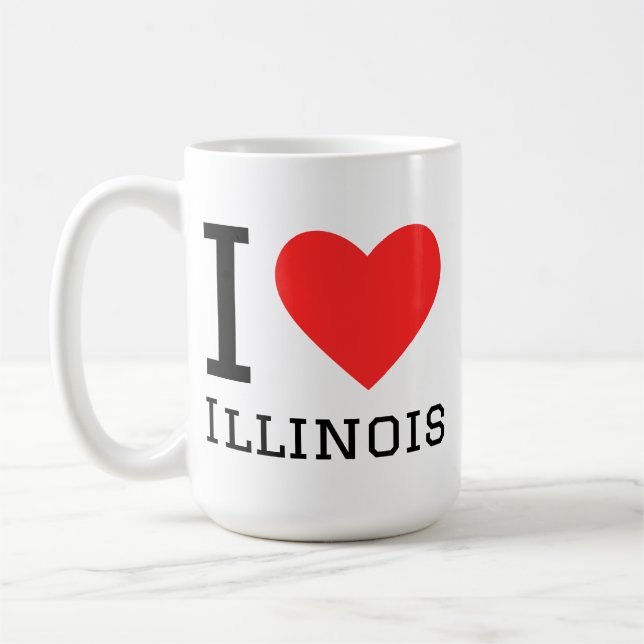 Jag älskar Illinois  Kaffemugg (Vänster)