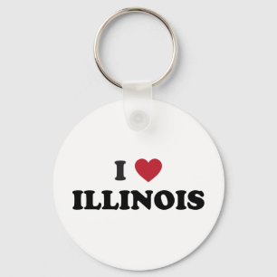Jag älskar Illinois Nyckelring