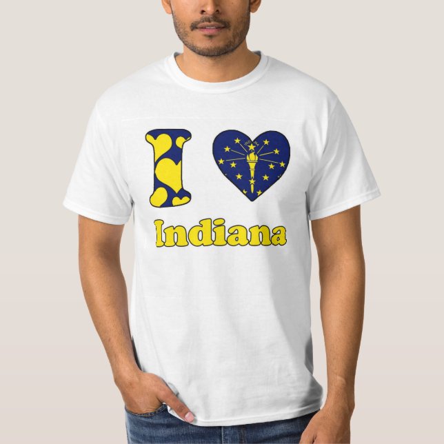 Jag älskar Indiana Tee Shirt (Framsida)