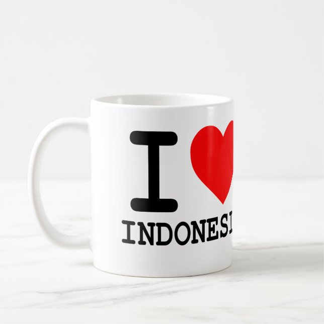 Jag älskar Indonesien - kaffemugg (Vänster)