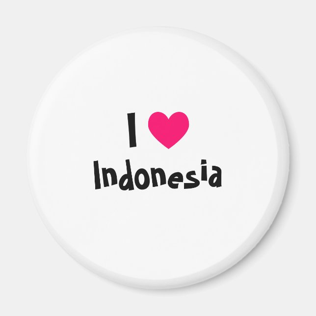 Jag älskar Indonesien Magnet (Framsidan)
