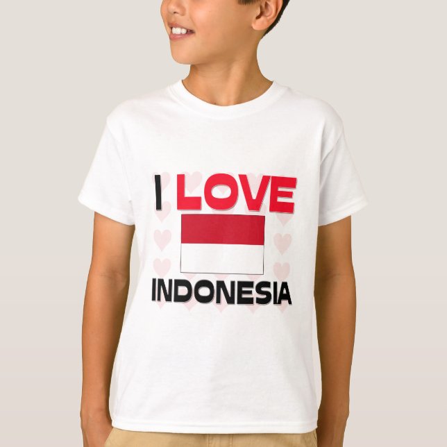 Jag älskar Indonesien Tee Shirt (Framsida)