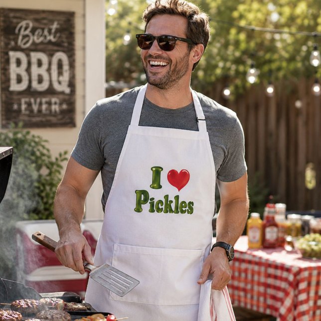 Jag älskar inlagda gurkor Rolig BBQ-apron Förkläde (Skapare uppladdad)