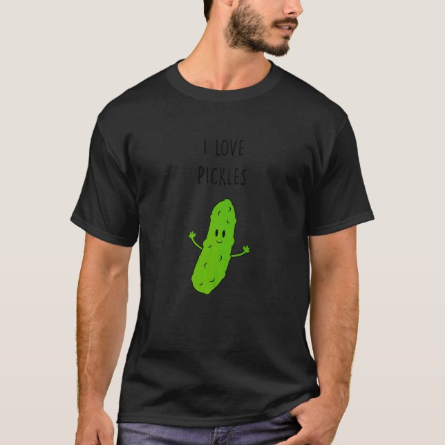 Jag älskar inlagda gurkor t shirt (Framsida)