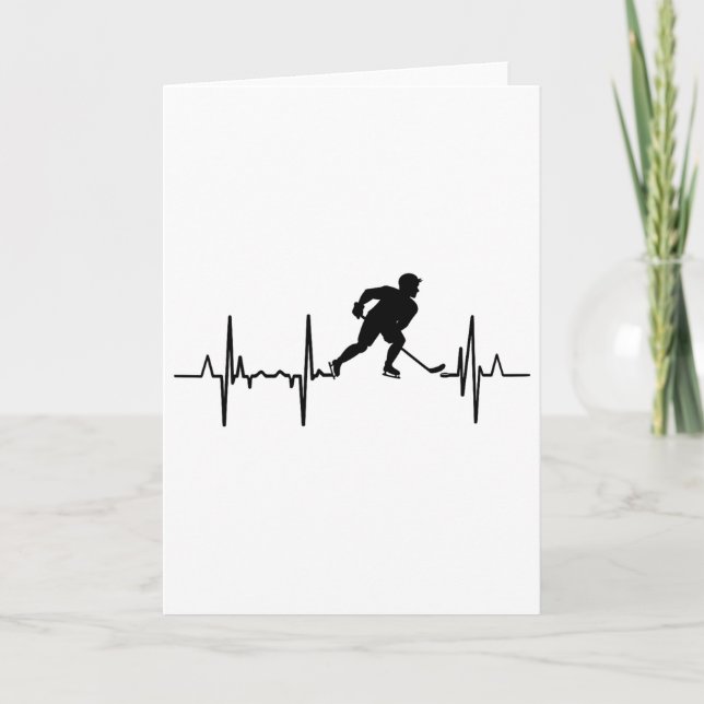 Jag älskar inlinehockeykardiogram  kort (Framsida)