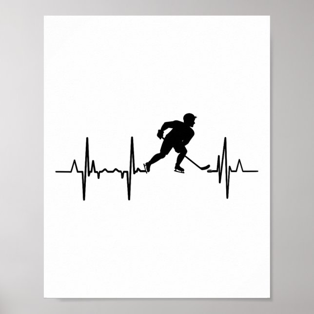 Jag älskar inlinehockeykardiogram  poster (Framsidan)