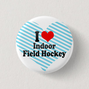 Jag älskar inomhus landhockey knapp