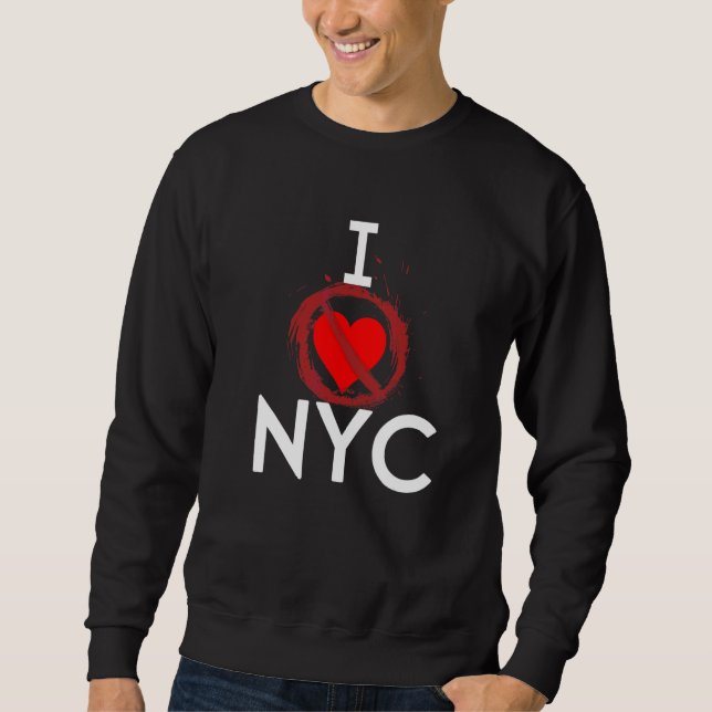 Jag älskar inte New York City 1 Lång Ärmad Tröja (Framsida)