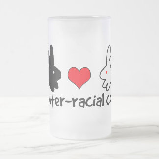 Jag älskar Inter-ras- par Frostat Ölglas