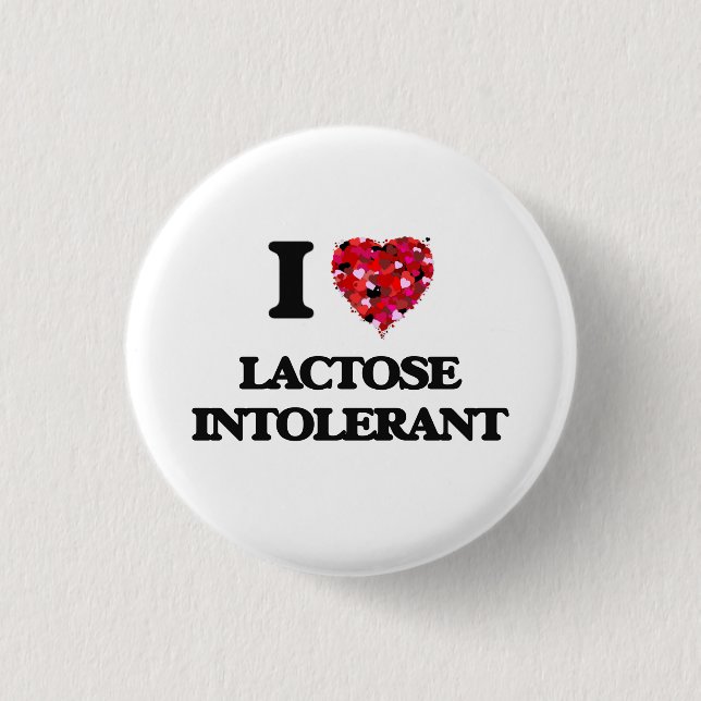 Jag älskar intolerant Lactose Knapp (Framsida)