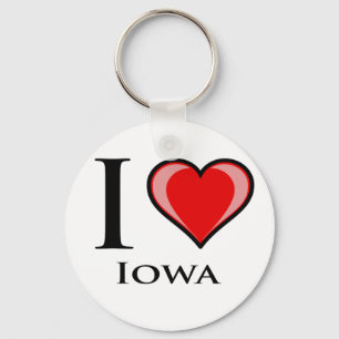 Jag älskar Iowa Nyckelring