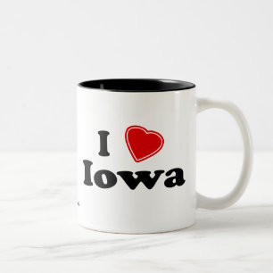 Jag älskar Iowa Två-Tonad Mugg