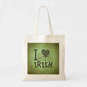 Jag älskar Irish Shamrock St. Patrick's Day Tygkasse