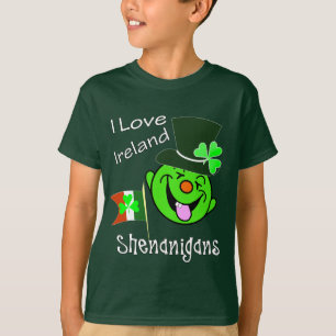 Jag älskar Irland den roliga ståhejen St Patrick Tee Shirt