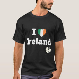 Jag älskar Irland - Irländsk flagga hjärta & Shamr T Shirt