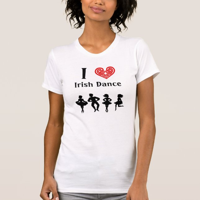 Jag älskar irländsk dans t-shirt (Framsida)