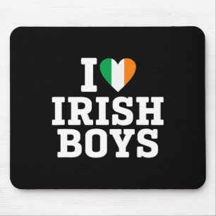 Jag älskar irländska pojkar Irland Flagga Hjärta S Musmatta