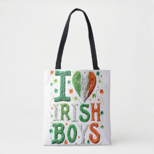 Jag älskar irländska pojkar - St. Patricks dag gar Tygkasse