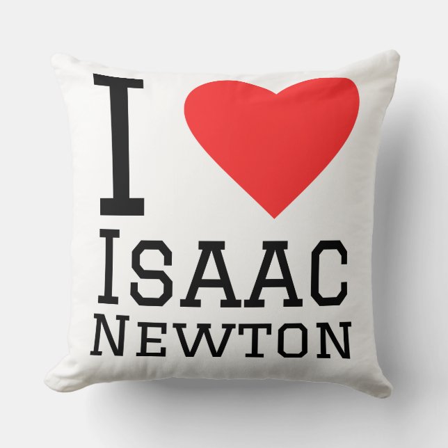 Jag älskar Isaac Newton  Kudde (Framsida)