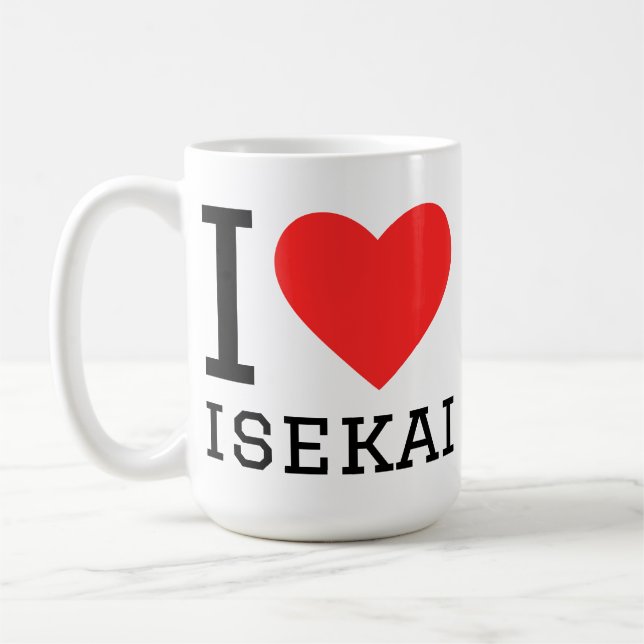 Jag älskar isekai  kaffemugg (Vänster)