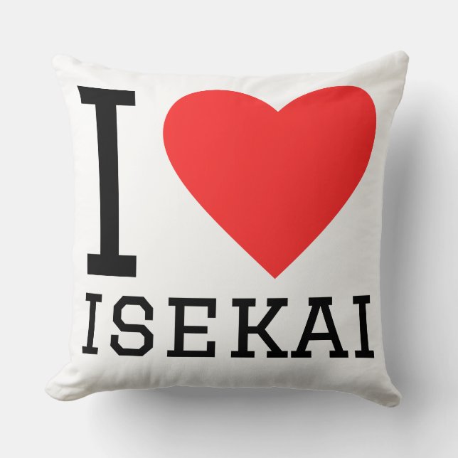Jag älskar isekai  kudde (Framsida)