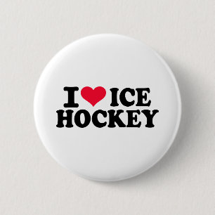 Jag älskar ishockey knapp