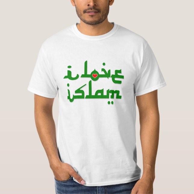 jag älskar islamslogan tee (Framsida)