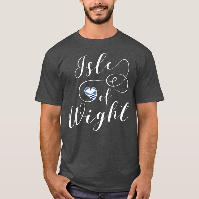 Jag älskar Isle of Wight Flagga T-Shirt (Framsida)