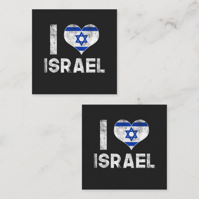 Jag älskar Israel Anteckningskort (Fram/baksida)