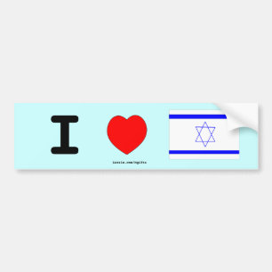 Jag älskar Israel Bildekal