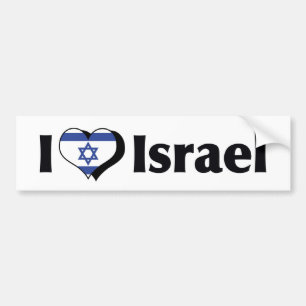 Jag älskar Israel Flagga Bildekal
