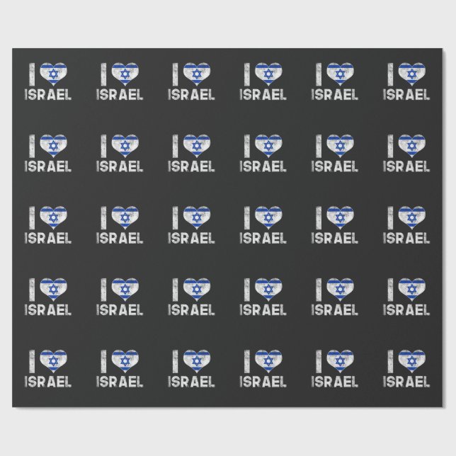 Jag älskar Israel Presentpapper (Platt)