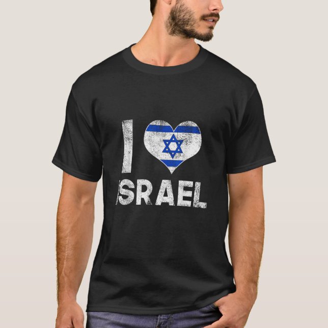 Jag älskar Israel T Shirt (Framsida)