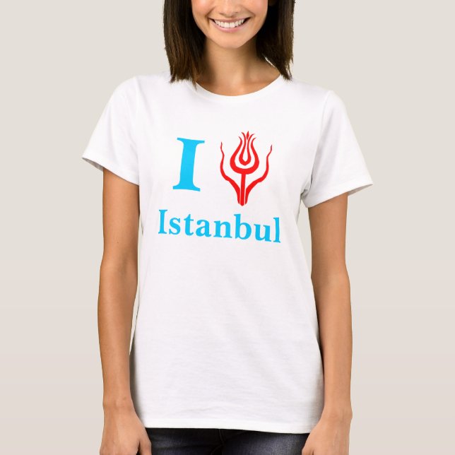 Jag älskar Istanbul Tee Shirt (Framsida)