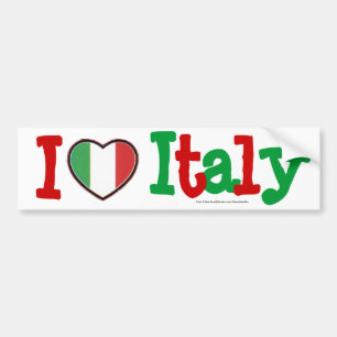 Jag älskar italien bildekal