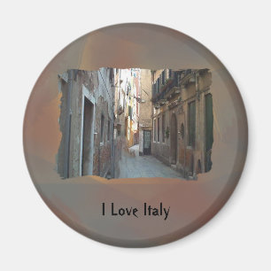 Jag älskar italien - italiensk sidogata magnet