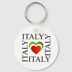Jag älskar italien med italienska flaggafärger nyckelring